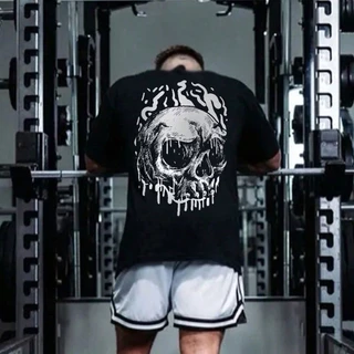 Camisa Camiseta T-Shirt Premium Treino "Caveira Derretida"