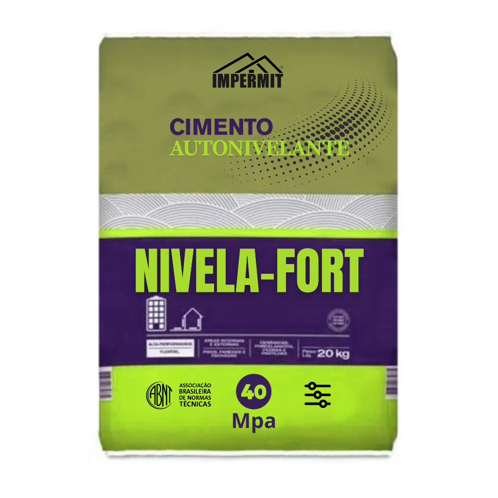 Cimento Autonivelante piso Nivela forte 40mpa resistência 20 Kg ...