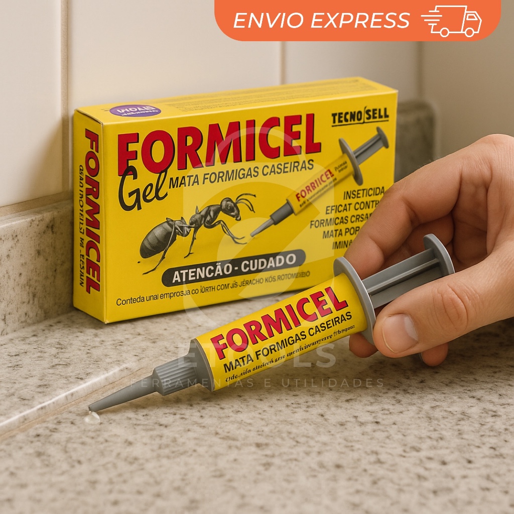 Kit Gel Mata Formigas Formicel Isca 10g Veneno Elimina Doceiras ...