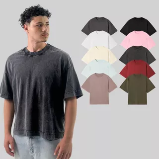 Camisetas Heavy Boxy Cores Diversas