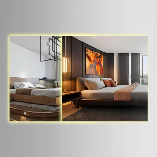 Kit 2 Espelho Quadrado com Led 70x70cm Laminado Decoração de Parede Banheiro em Oferta na Shopee