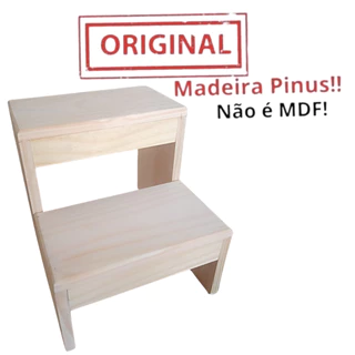 Escadinha Dois Degraus Auxiliar Consultório Estética Assistente de Maca Crianças