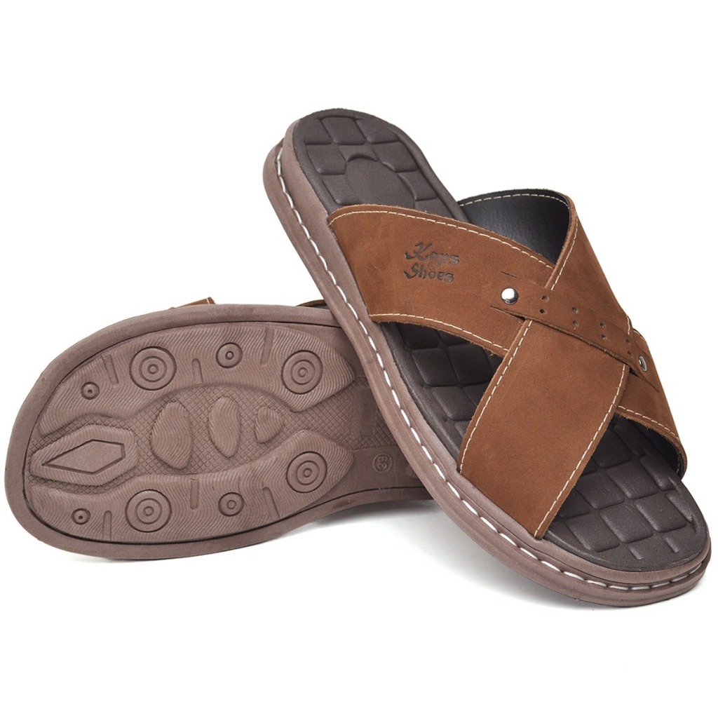 Sandália de couro Kaps Shoes ORIGINAL Chinela ortopédica SOLA