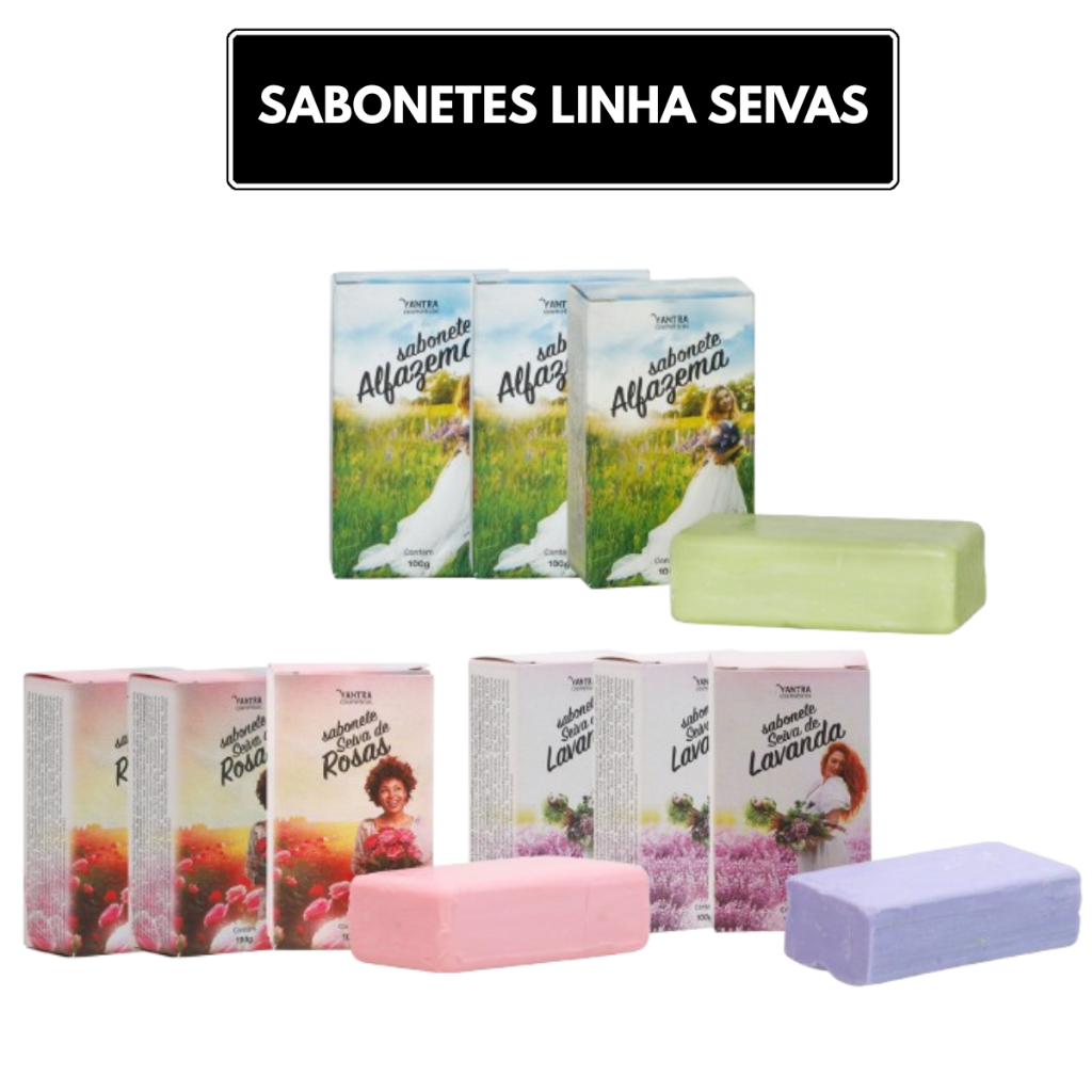 SABONETE YANTRA COSMETICOS - LINHA SEIVA - 3 UNIDADES 100gr CADA -