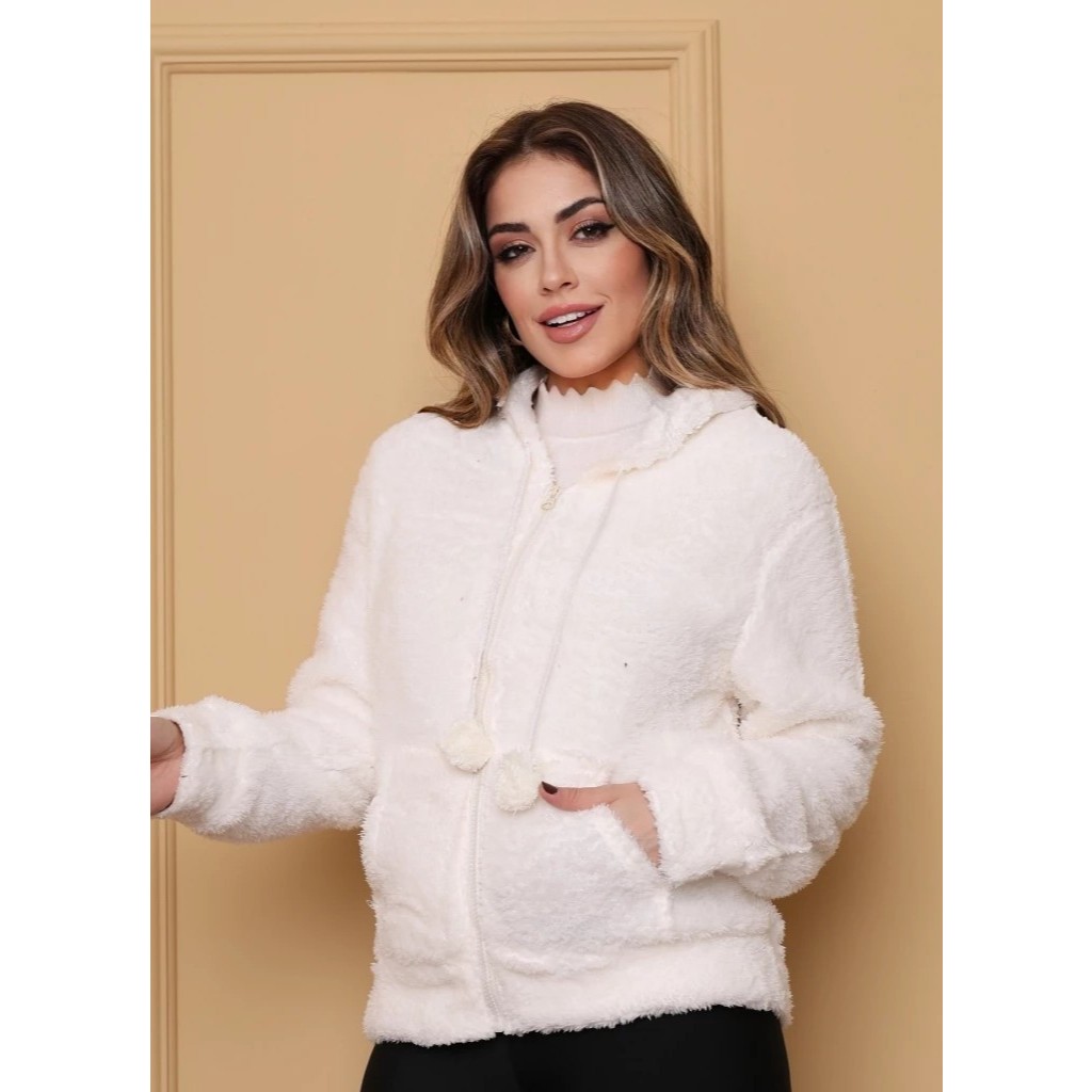 Blusa de Frio Feminina com Pelinho e Pompom – Estilo, Conforto e Muito ...