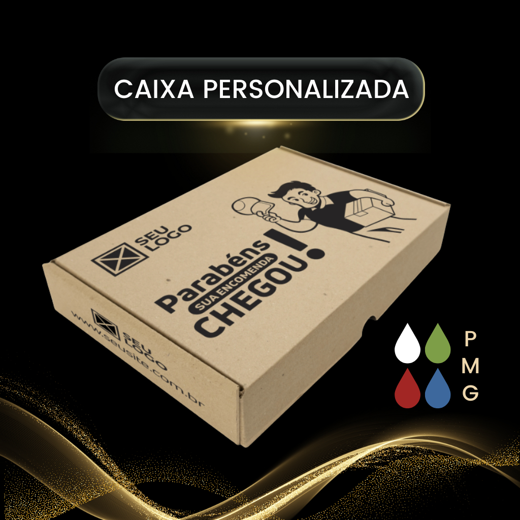Caixa de Papelão Personalizada P/ Envio P | M | G Resistente e Segura ...