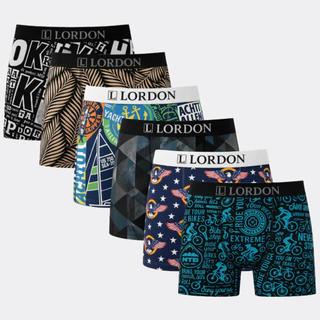 Kit 6 Cuecas Boxer Adulto Estampadas Masculino Tamanho P ao Plus Size