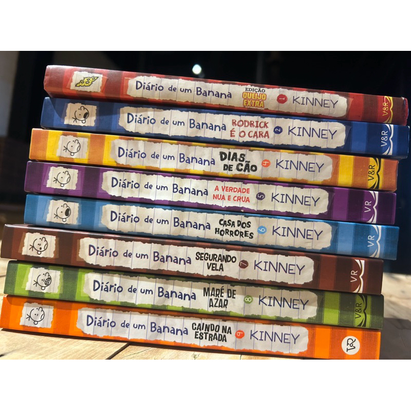 coleção diário de um banana - 8 livros - livros do 1 ao 2 e 4 ao 9 ...