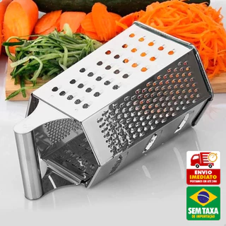 Ralador Aço Inox GP6 Multiuso 4 ou 6 Faces 1 Face 5 em 1 Queijo Legumes Cozinha 20 a 25cm