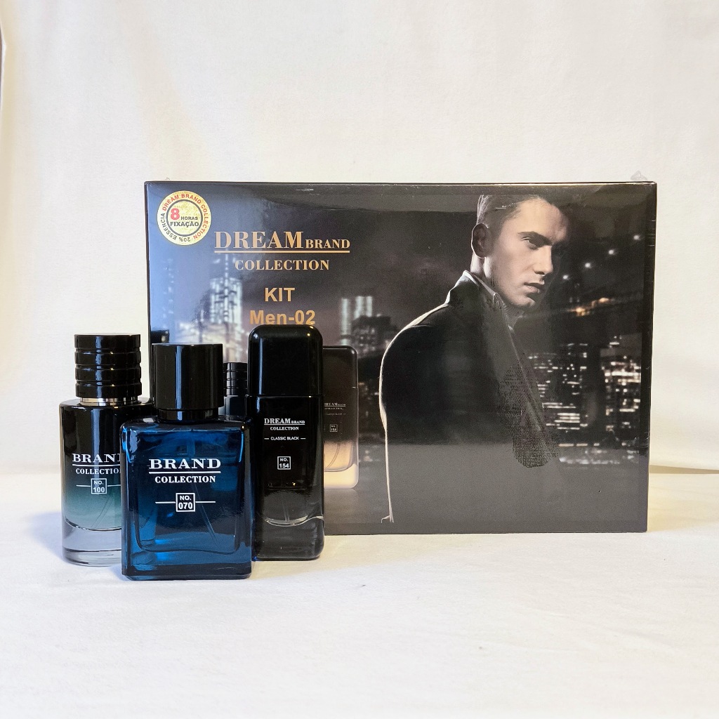 Kit Dream Brand Collection com 3 Perfumes (25ml cada) - N.02 Masculino ...