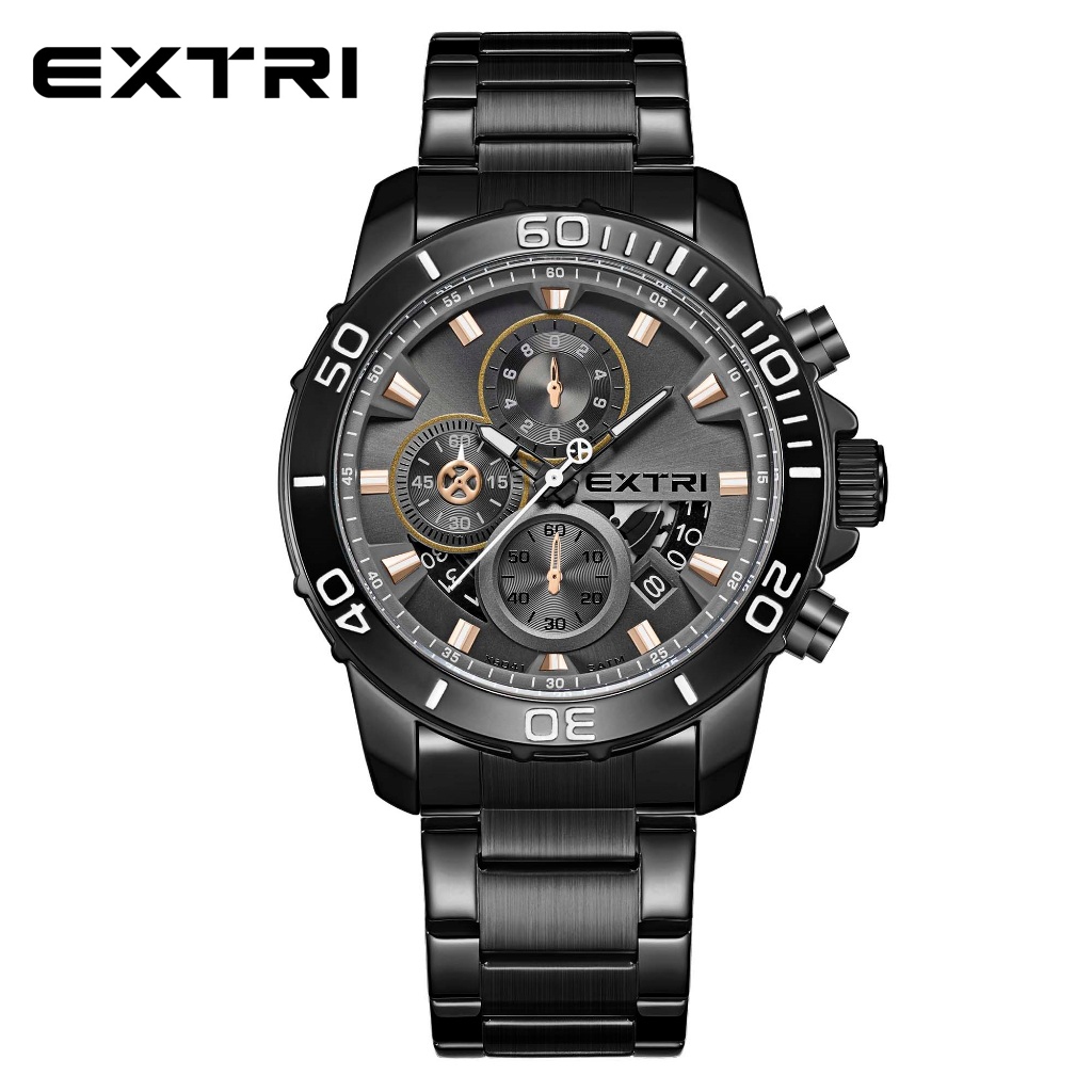 Relógio EXTRI X6041 - Masculino, Quartzo, Pulseira Metálica, à