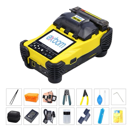 Máquina De Fusão De Fibra Óptica Kit Completo Com Acessórios Fusion Splicer Exbom Mfo-700a