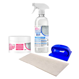 KIT LIMPEZA DE BOX COM POLIMENTO TUDO LIMPINHO