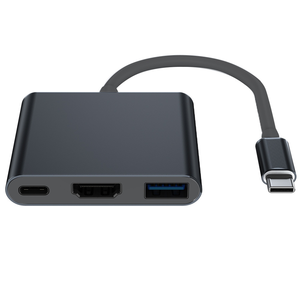 HUB USB TYPE-C 3 IN 1 USB-A 3.0 HDMI USB TYPE-C