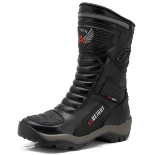 Bota Cano Alto Profissional Motociclismo Couro Legitimo 9cm mais alto - 951