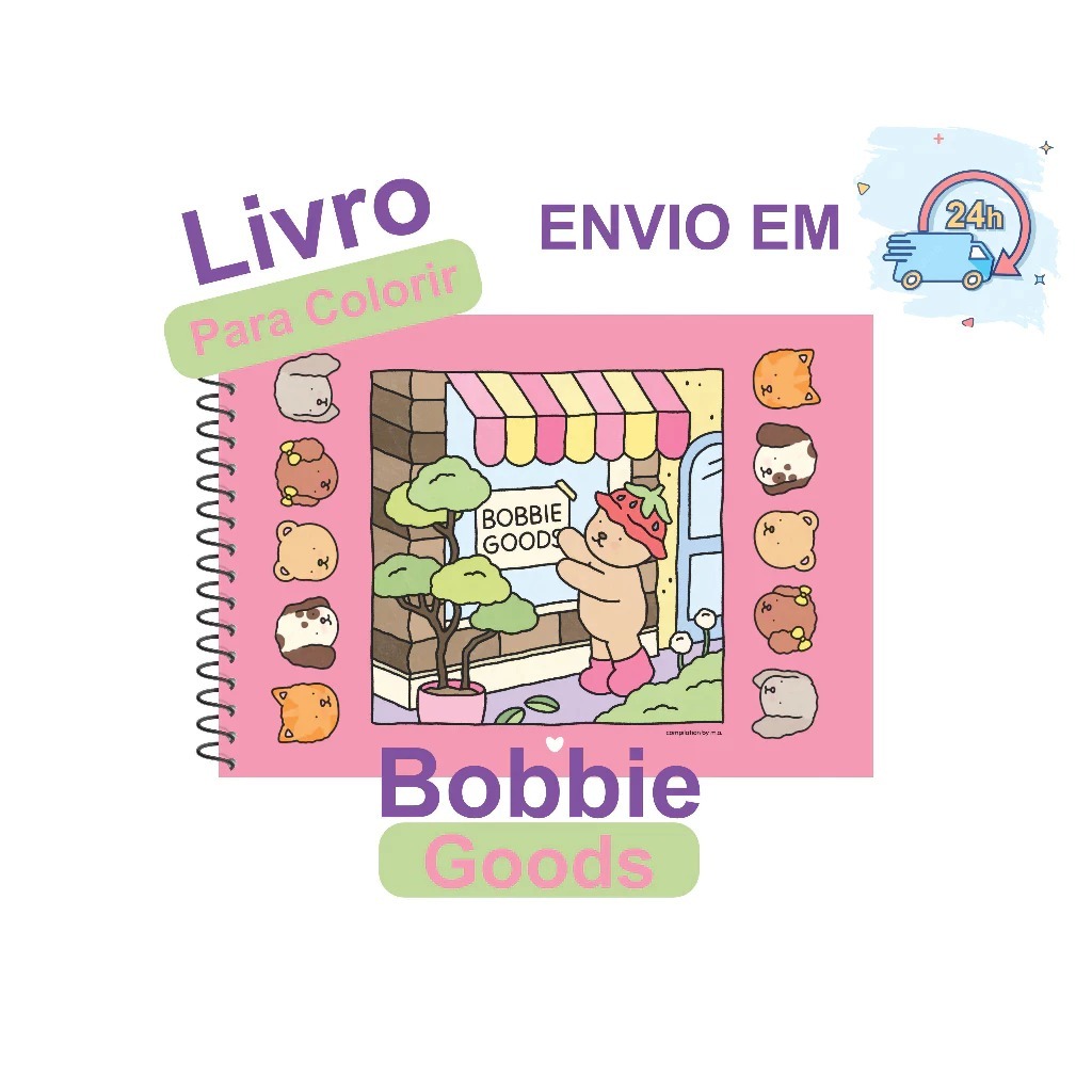 Livro de Colorir Bobbie Goods 25-50 Folhas Caderno de Desenho Pintura ...