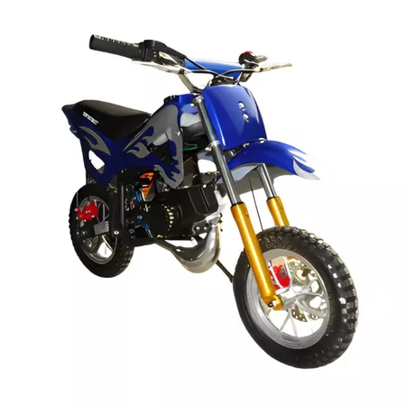 Mini Moto Dirt Cross Motor Monocilíndrico 49cc 2 Tempos Refrigerado a Ar Até 55kg Velocidade Máxima 40km/h