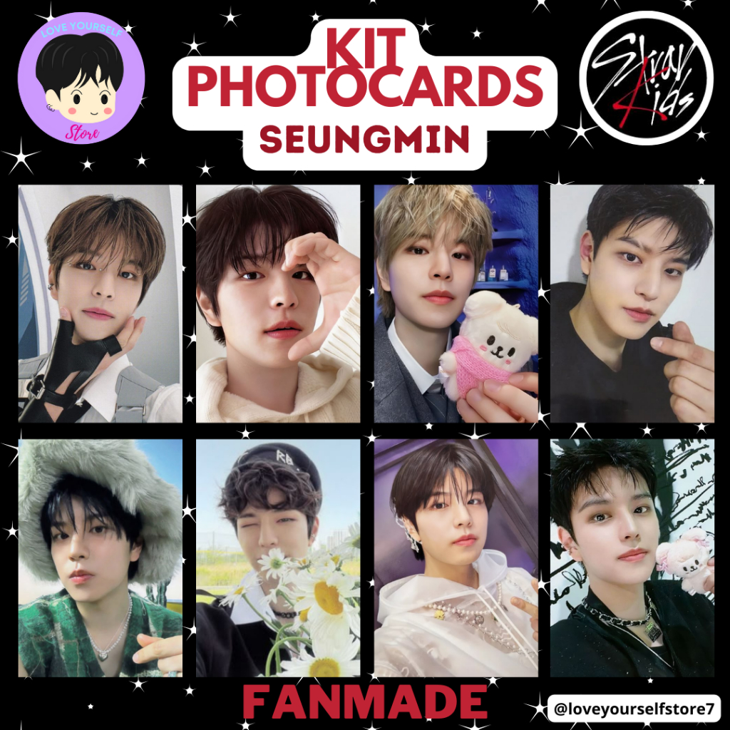 KIT PHOTOCARDS STRAY KIDS SEUNGMIN - FANMADE em Promoção na Shopee