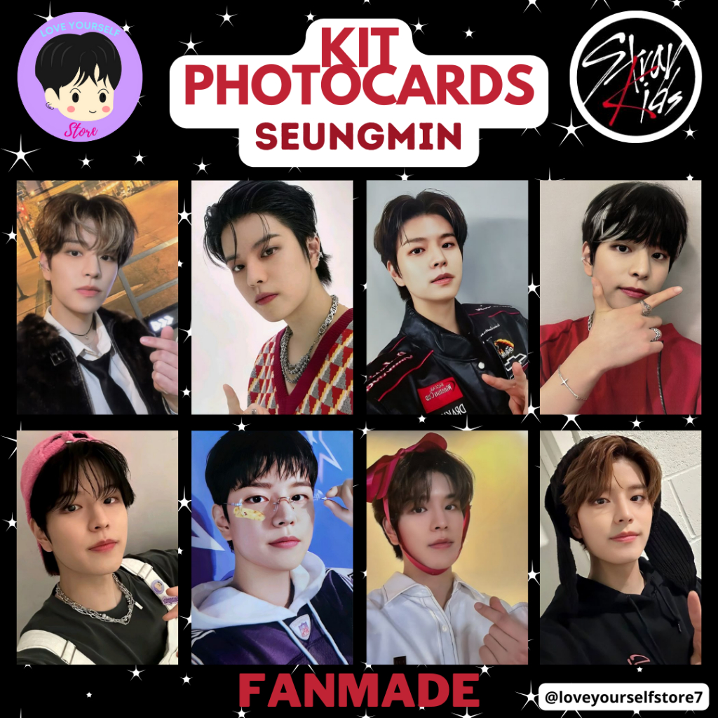 KIT PHOTOCARDS STRAY KIDS SEUNGMIN - FANMADE em Promoção na Shopee