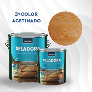 Seladora Base Água Incolor Acetinada 900ml e 3,6L Montana para Madeira - Proteção e Acabamento
