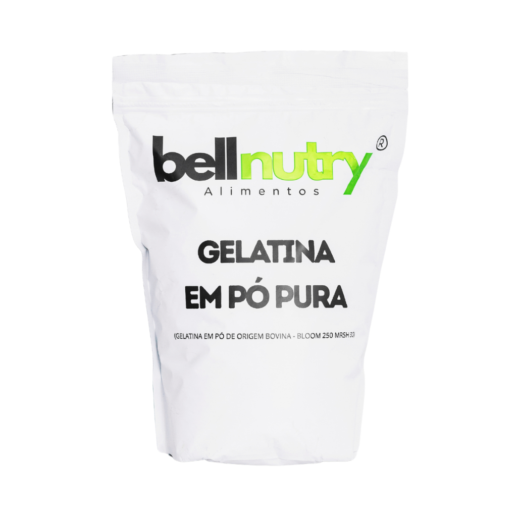 Gelatina Pura Incolor em Pó Sem Sabor 500g – Colágeno Natural Rica em ...