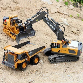 Carrinho, Escavadeira, Retroescavadeira, Caminhão basculante Brinquedo de controle remoto