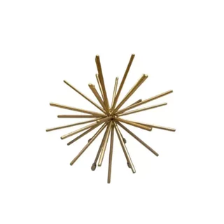 Ouriço escultura em Ferro Dourado p/ Decoração