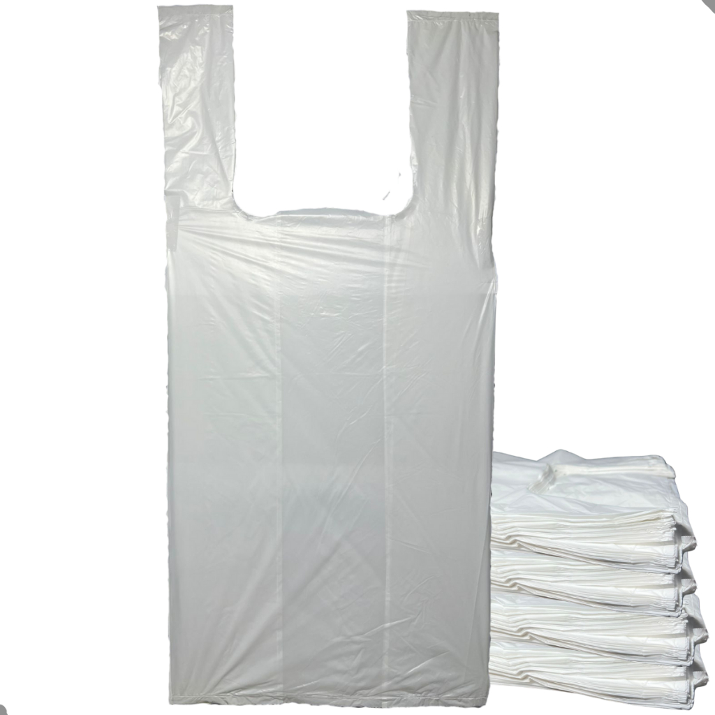 500 Sacola Plástica Branca Reforçada 38x48cm Virgem para Aço