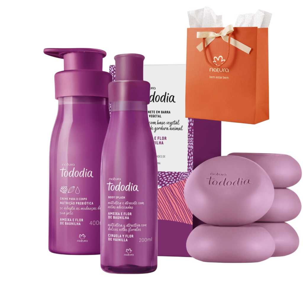 Natura Ameixa e Flor de Baunilha Kit - Hidratante + Splash + 5 ...