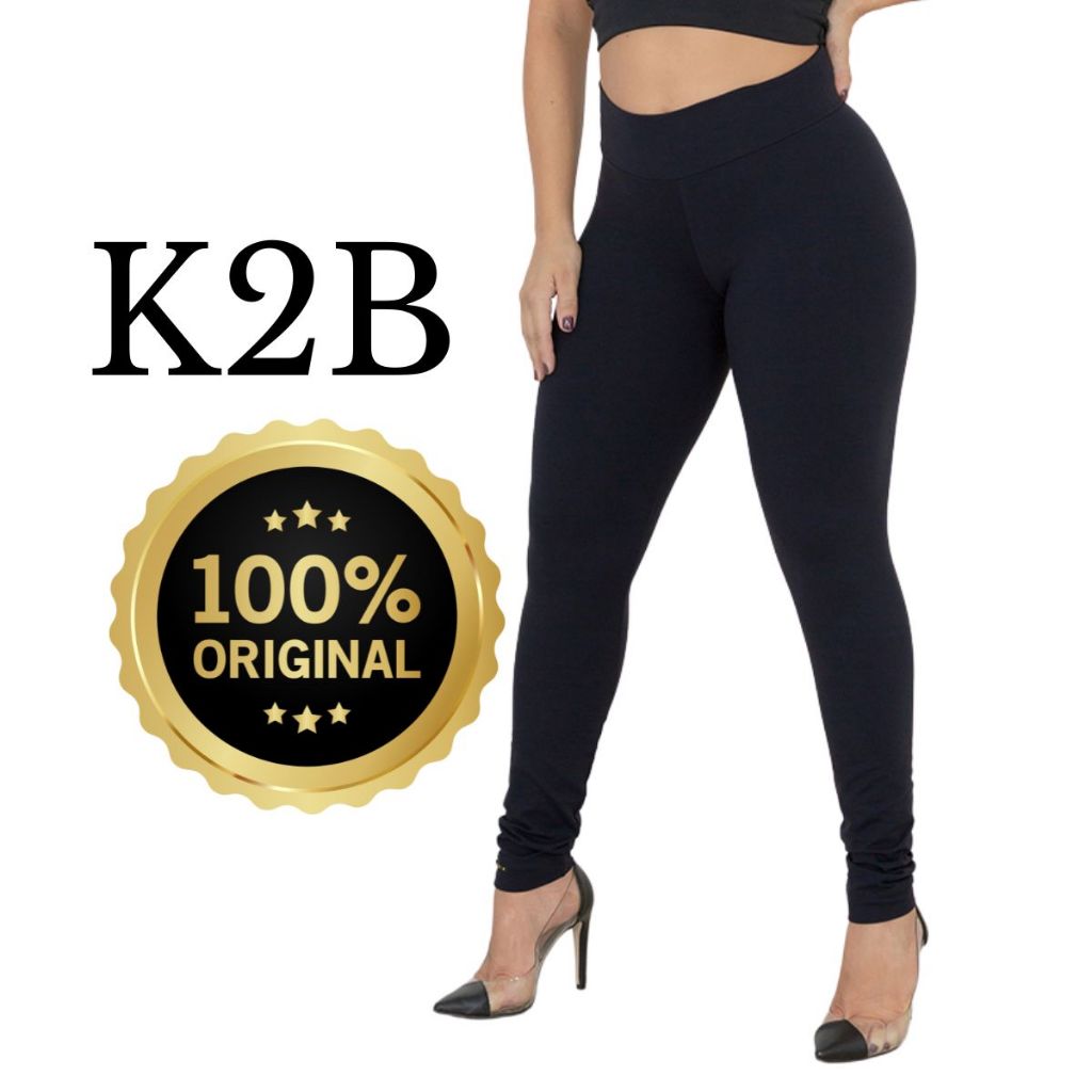 Calça Legging K2B Original Feminina Tecido Grosso Cos Alto Do P ao G3 ...