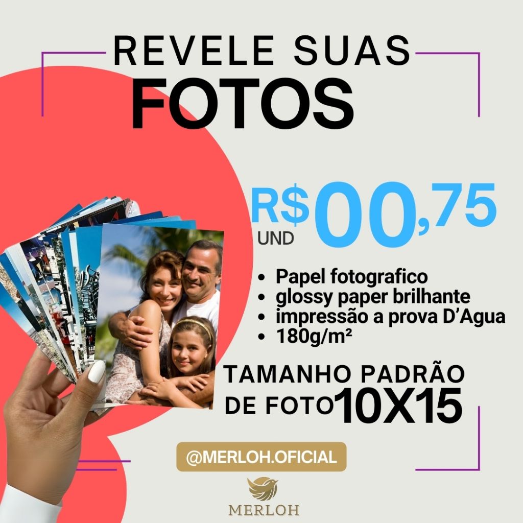 Revelar fotos tamanho padrão de foto 10x15 | Shopee Brasil