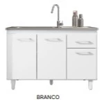 Balcão de Pia Cozinha Moveis Planejados 118x82x50CM MDF 15MM Linda Moderna Casa(BALCAO PIA FRANÇA BRANCO) em Oferta na Shopee