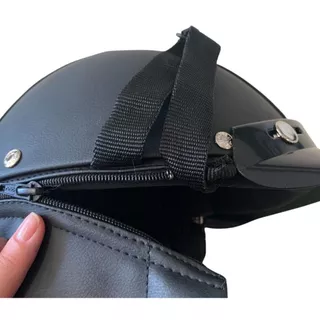Capacete Couro Coquinho Pro Tork Custom Bike Moto