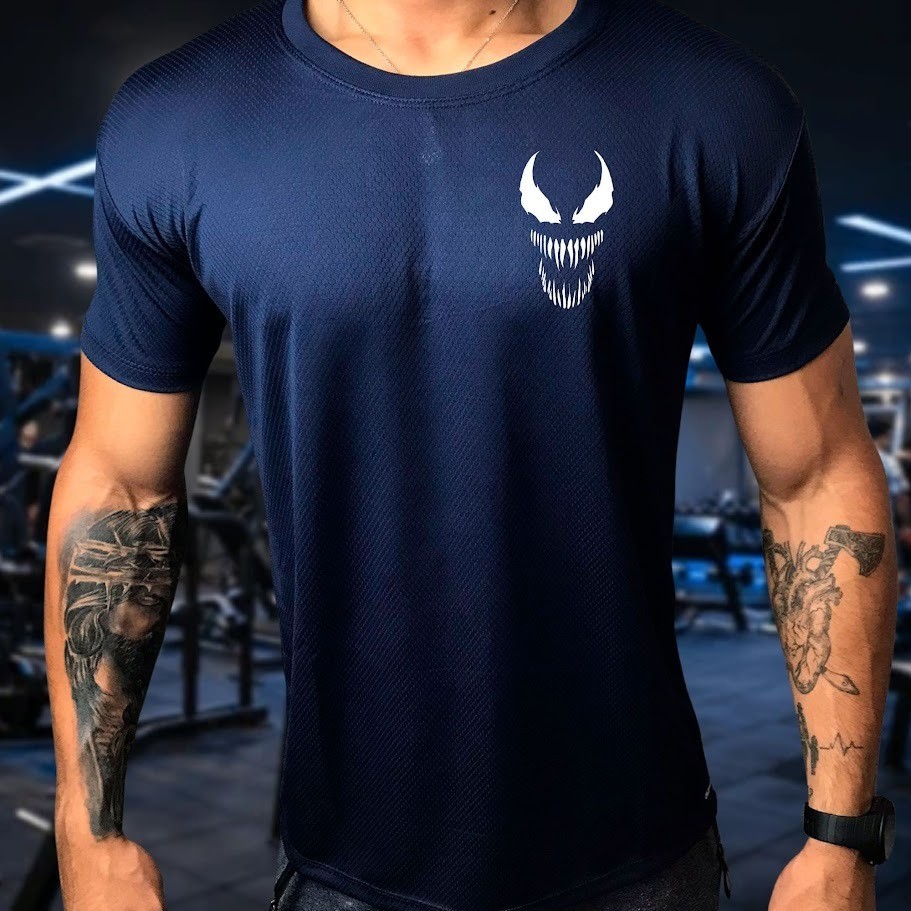 Camisa Dry-Fit Masculina - venom VNM Academia Corrida Crossfit