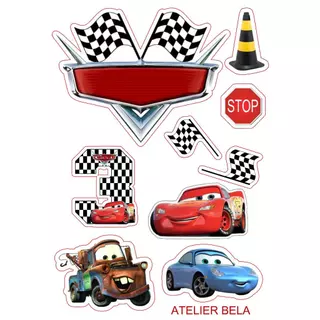 Topo De Bolo Carros Personalizado Com Nome E Idade