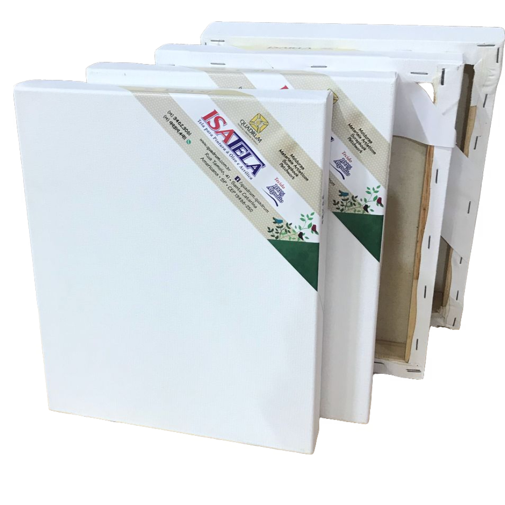 Kit com 6 telas para pintura 40x50 Prontas para uso - P/ Guache Óleo Acrílica Artesanato