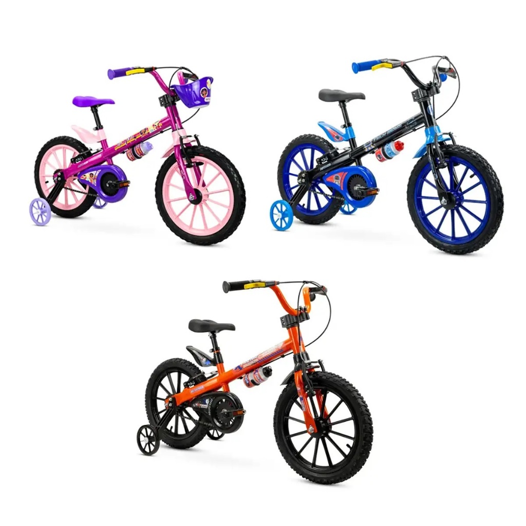 Bicicleta Menino Menina Nathor Bike Infantil 5 a 8 Anos Aro 16