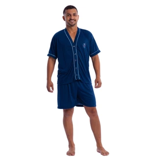 Pijamas Masculino de Botão Funcional Pós Cirúrgico Malha Verão Conforto Promoção em Oferta na Shopee