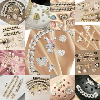 Kit Pins joias ABS para Sapatos Babuches correntes