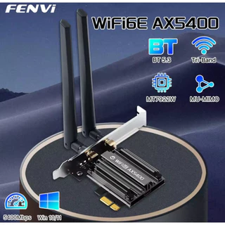 Fenvi mt7922 5374mbps wifi 6e adaptador bt 5.2 tri banda 2.4g/5g/6ghz