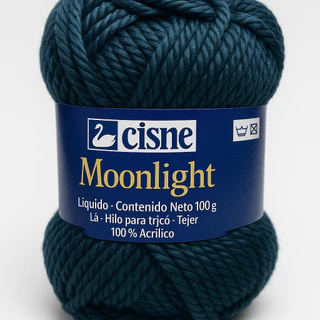 fio de lã moonlight marca cisne cor 00185 100 azul