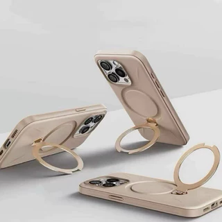 ⑥ case capinha magnética de silicone líquido com Suporte giratório para iPhone 11/12/13/14/15/16 pro promax