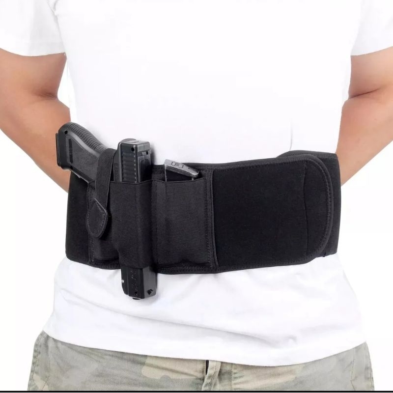 Coldre Abdominal Universal Cintura Velado ambidestro caminhada corrida ...