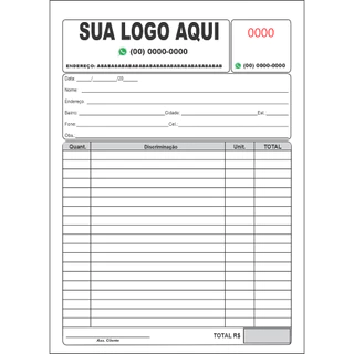 TALÃO BLOCO DE PEDIDO - 50X2 VIAS - 14X20CM