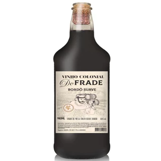 Vinho Do Frade Tinto Suave e Seco 980ml Vinho Do Sul Para Sua Mesa