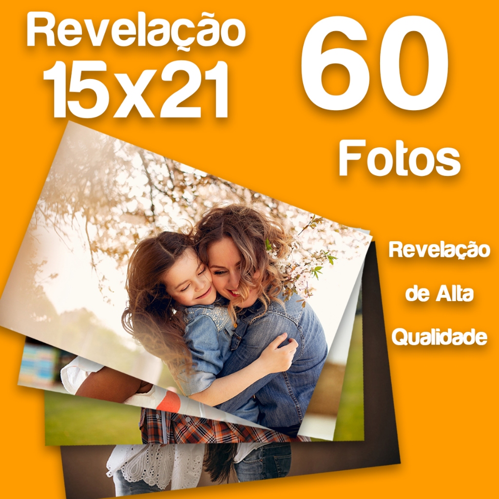 Revelar Fotos 15x21 (60 Fotos) de Alta Qualidade Papel Brilho ou Fosco ...