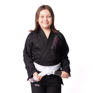 Kimono de Jiu Jitsu Infantil Reforçado Preto Treino Judô Envio Imediato