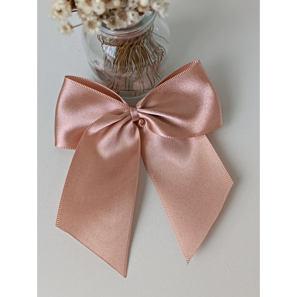 Laço de cetim ROSA GOLD (N9) com ou sem fita p/ amarrar | Shopee Brasil