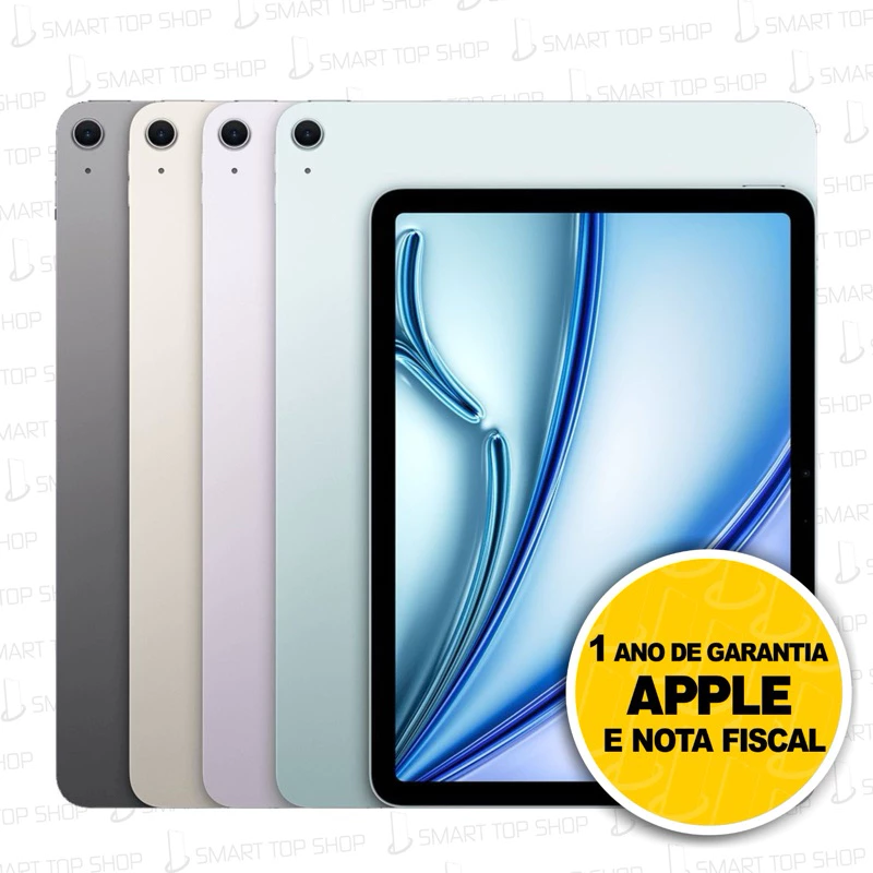 Apple iPad Air 2024 M2 128GB Tela 11 polegadas Wi-fi Original Novo Lacrado Garantia Apple 1 Ano