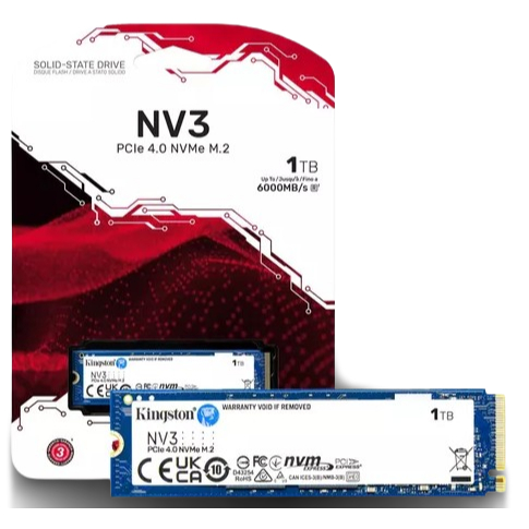 Ssd Interno 1tb M2 Nvme nv3 Kingston Pcie Gen 4.0 Leitura 6000mb/s Gravação 4000mb/s